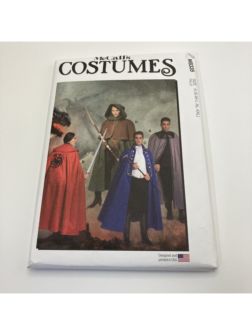 McCall's 8335 Easy Floor-Length Costume Capes Pattern Misses & Men's S-XXL 34-52